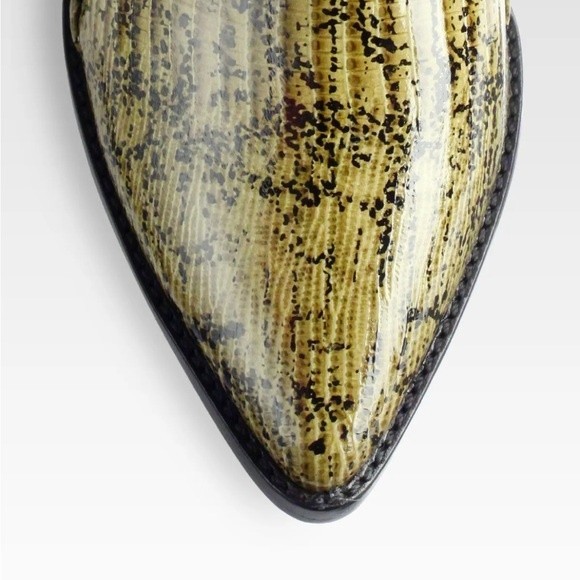 Tibi Billie Lizard-Embossed Leather Ankle Boots Size 39.5 - Picture 2 of 12